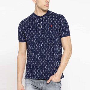 Polo Ralph Lauren Anchor Print Henley Neck T-shirt Size M